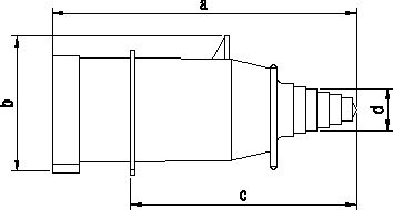 Rysunek - Wtyczka metalowa przenośna IP44 16A/400V