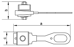 Rysunek - Uchwyt krańcowy przyłącza 2x(16-25)mm²