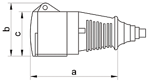 Rysunek - Gniazdo wtyczkowe izolacyjne przenośne IP44 32A/250-400V
